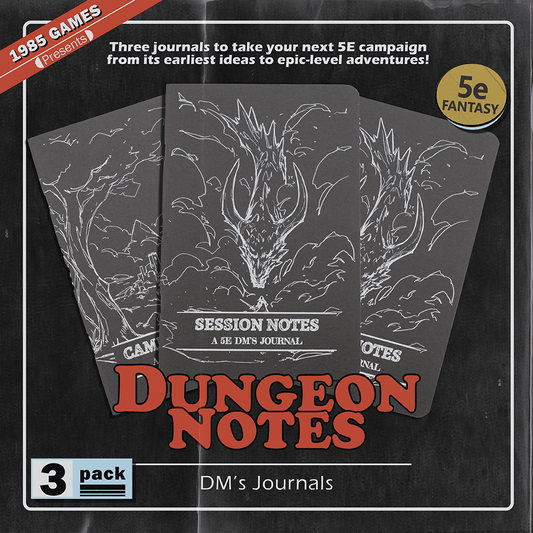 Dungeon Notes: DM's Journals (3 Pack) - 1985 Games