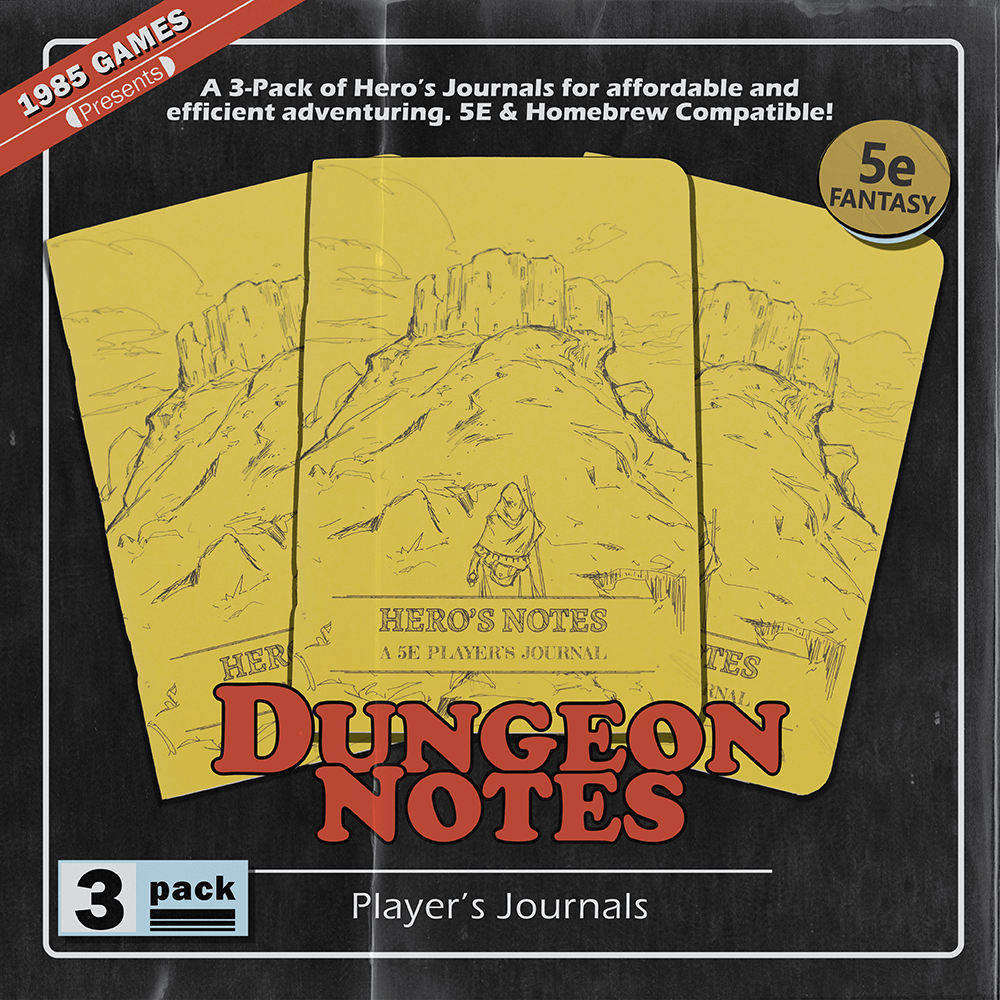 Dungeon Notes: Hero's Journals (3 Pack) - 1985 Games