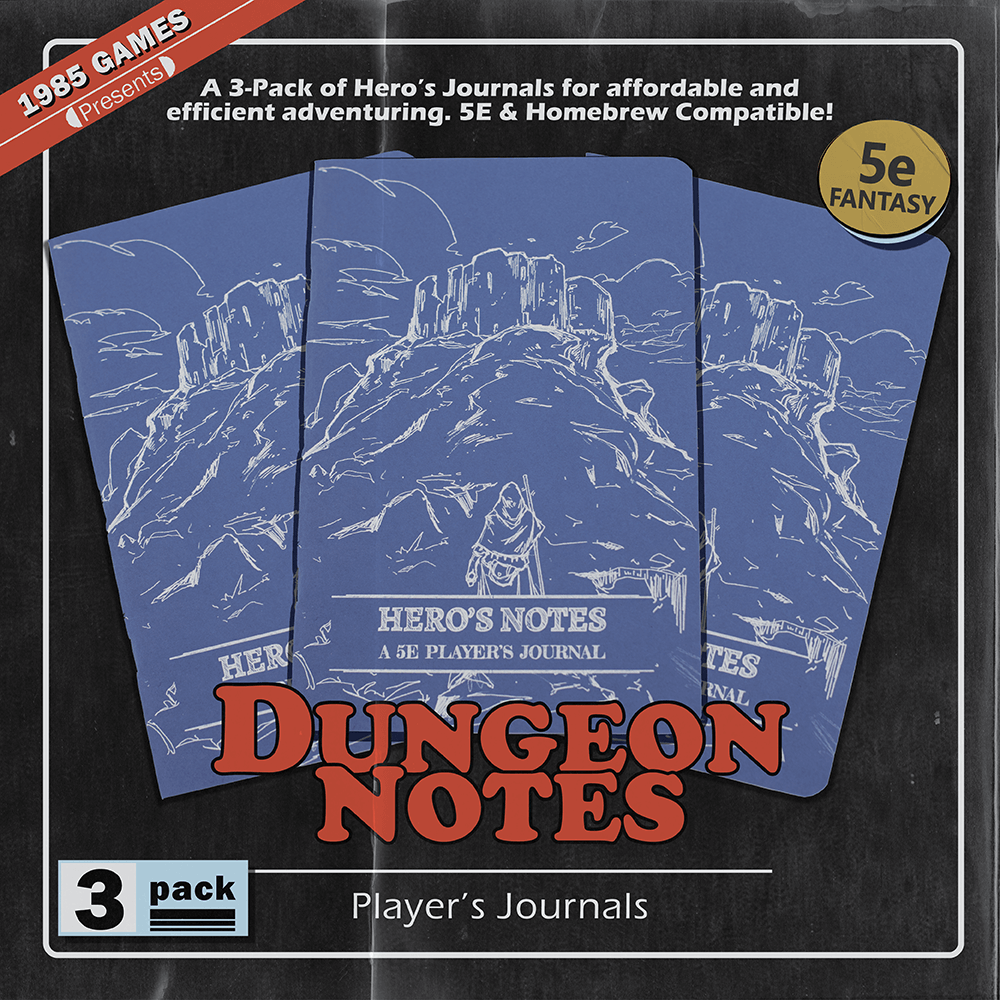 Dungeon Notes: Hero's Journals (3 Pack) - 1985 Games
