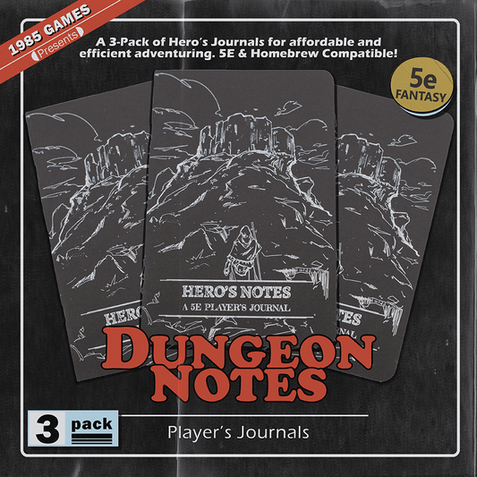 Dungeon Notes: Hero's Journals (3 Pack) - 1985 Games