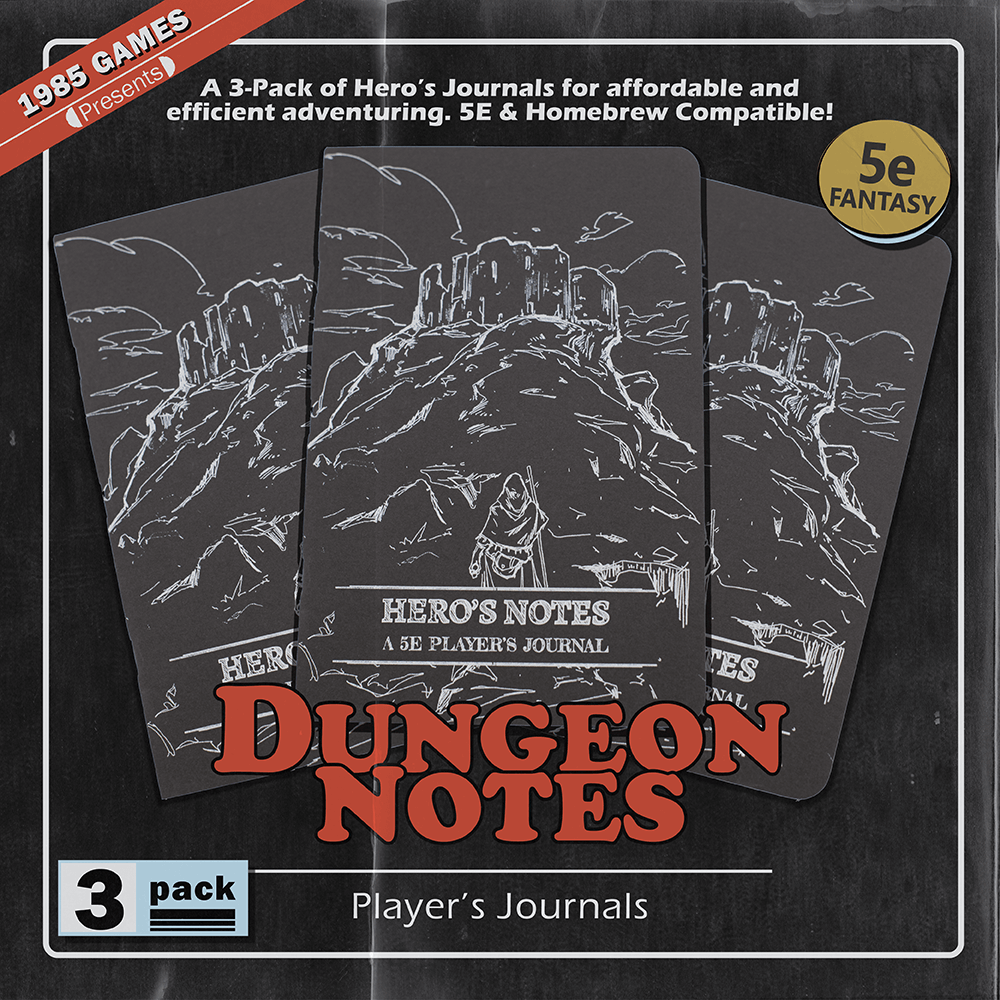 Dungeon Notes: Hero's Journals (3 Pack) - 1985 Games