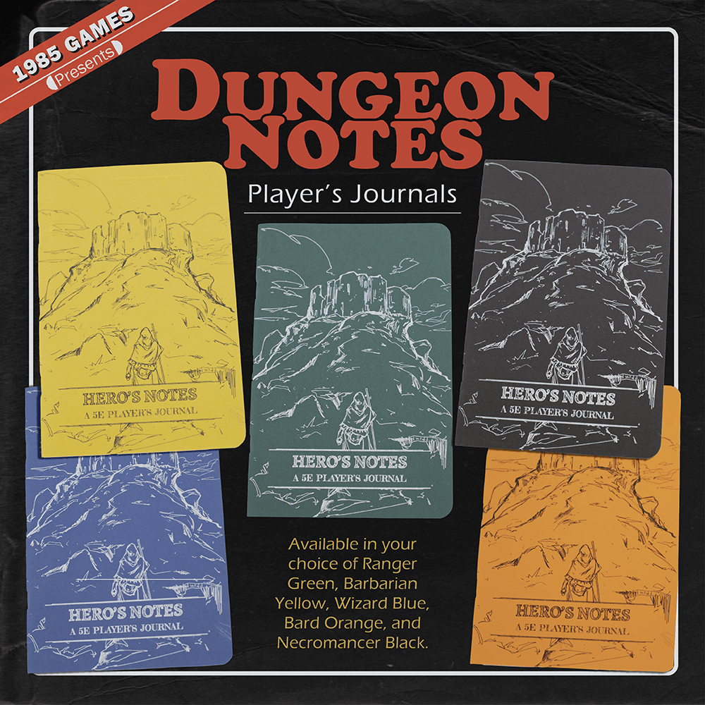 Dungeon Notes: Hero's Journals (3 Pack) - 1985 Games